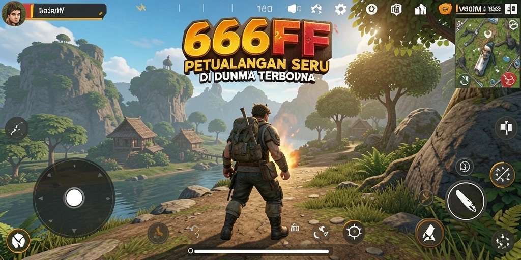 Tangkapan layar gameplay Open World di 666FF menunjukkan eksplorasi yang mendalam.