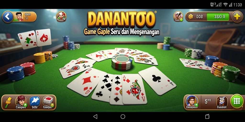 Gameplay seru Gaple di aplikasi DANANTOTO.