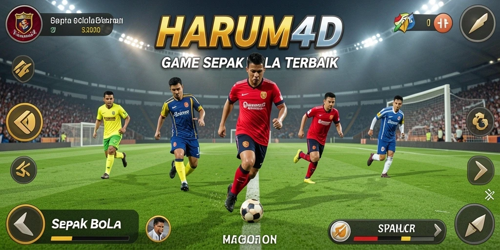Gameplay menarik dalam HARUM4D dengan aksi sepak bola yang mendebarkan.