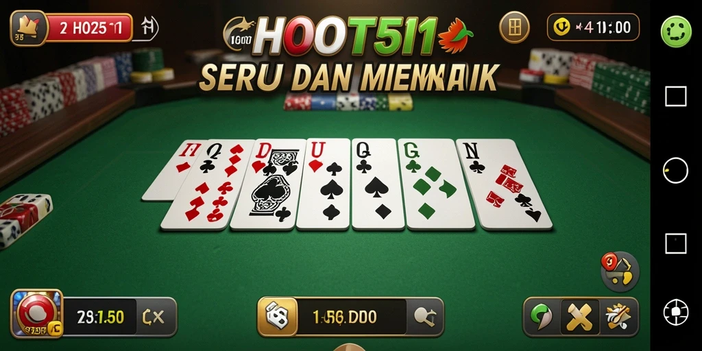 Tampilan gameplay seru dalam HOT51, menampilkan aksi domino yang mendebarkan.