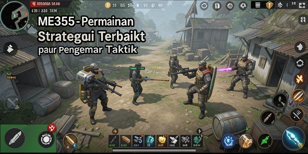 Tangkapan layar ME355 menampilkan aksi strategi yang mendebarkan dan intens.