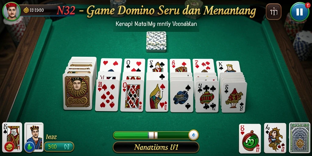 Tampilan screenshot N32 menampilkan gameplay Domino yang seru.