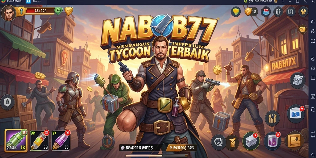 Screenshot gameplay NABOB77 yang menawan dengan elemen Tycoon.