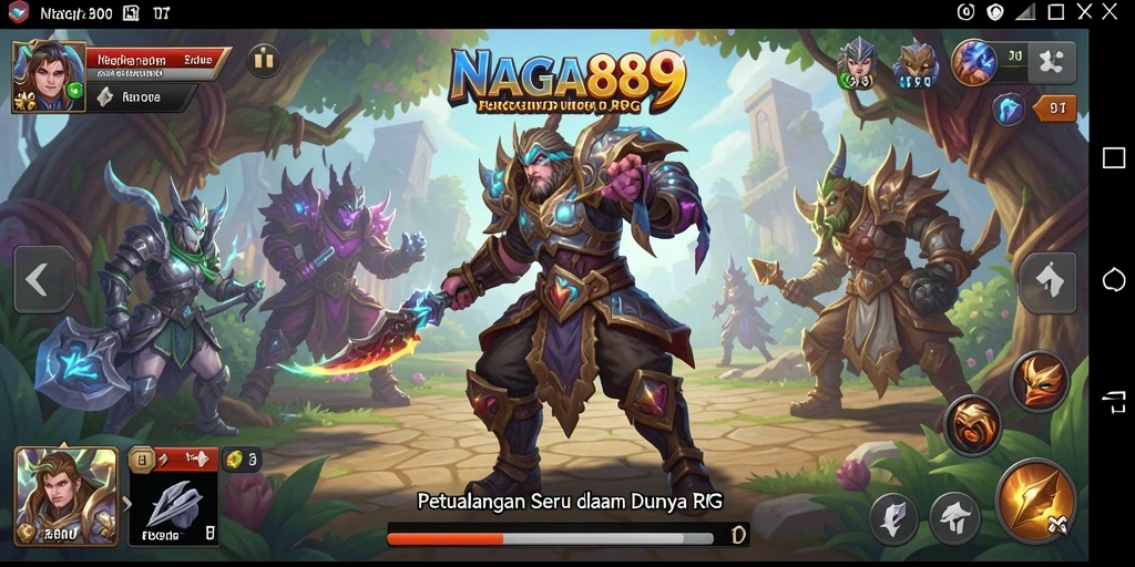Tampilan gameplay RPG yang mendebarkan di NAGA889.