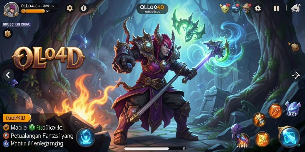 Tampilan utama gameplay OLLO4D dengan karakter dalam aksi seru.