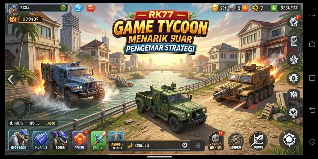 Tangkapan layar menunjukkan gameplay mendebarkan dari RK77.