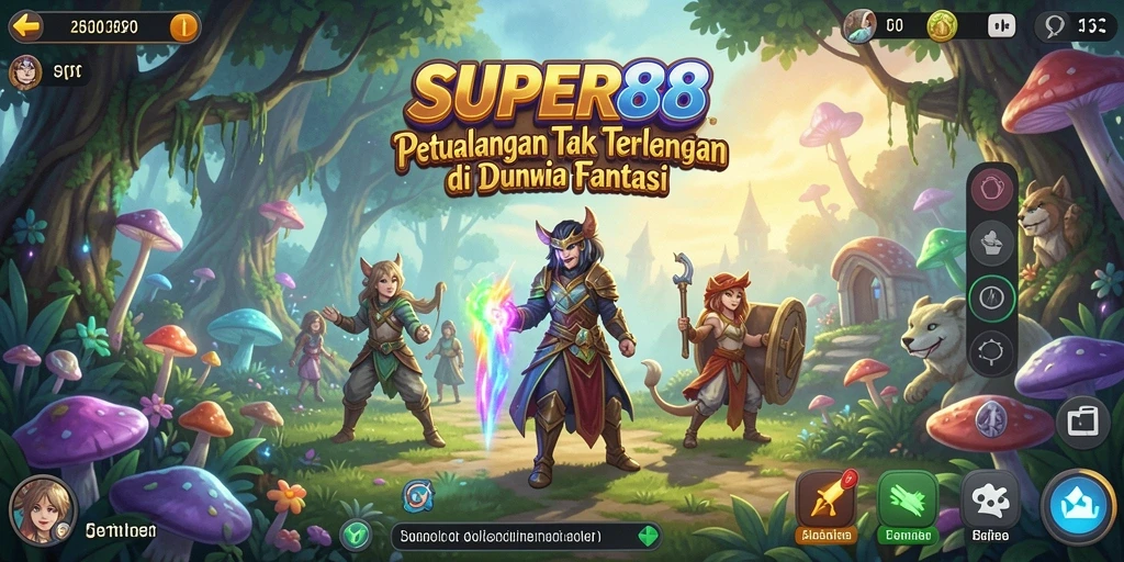 Tampilan gameplay SUPER88 yang menampilkan aksi petualangan yang mendebarkan.