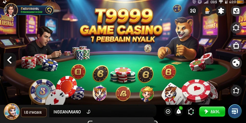 Tampilan permainan rapi dan dealer profesional dalam T9999.