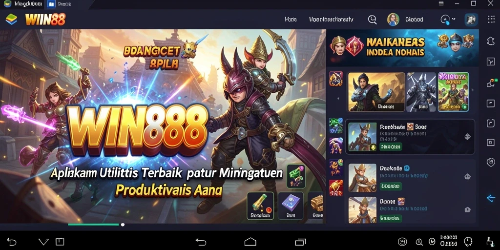 Tampilan antarmuka WIN88 yang bersih dan fungsional.